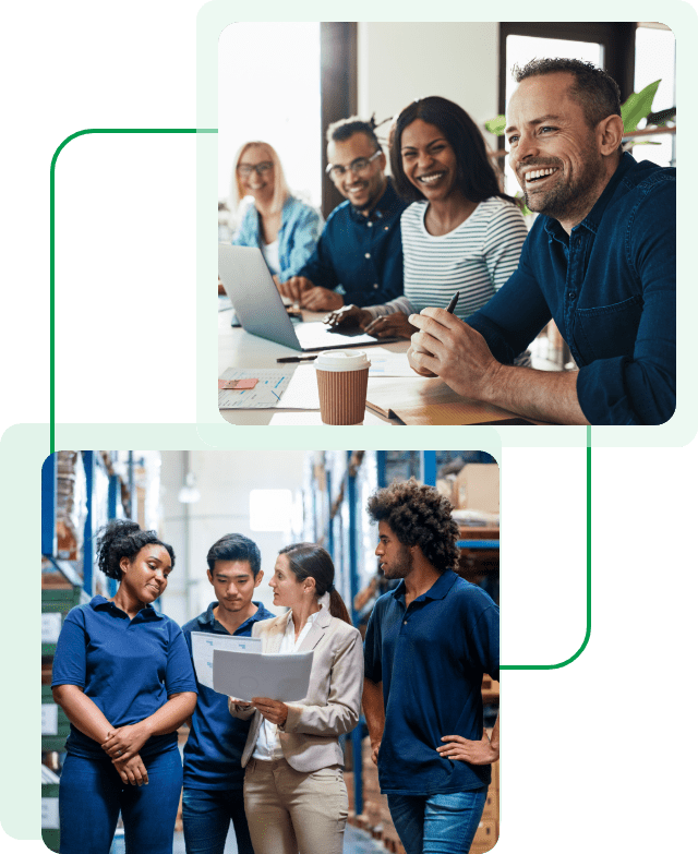 Collage of Employees Working in Respective Fields