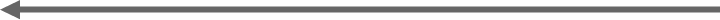 Gray horizontal arrow pointing left as a timeline pointing to the past
